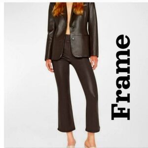 SALE***Frame JetSet Crop Mini Boot Cut Jeans in Espresso Coated finish V…